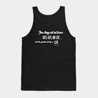 Faith, Hope and Love Tank Top